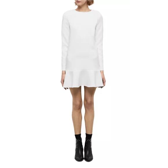 The Kooples White Peplum Dress with Ruffles NWT Size Medium | Retail $465 - Picture 1 of 10